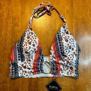 New Halter Crop Swimsuit Top Bottom Tribal Festival Boho Paisley Concert Fit